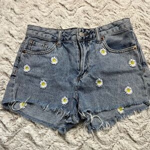 SONG  High Rise Embroidered Denim Shorts Boho Summer Beach 
Size 3/26